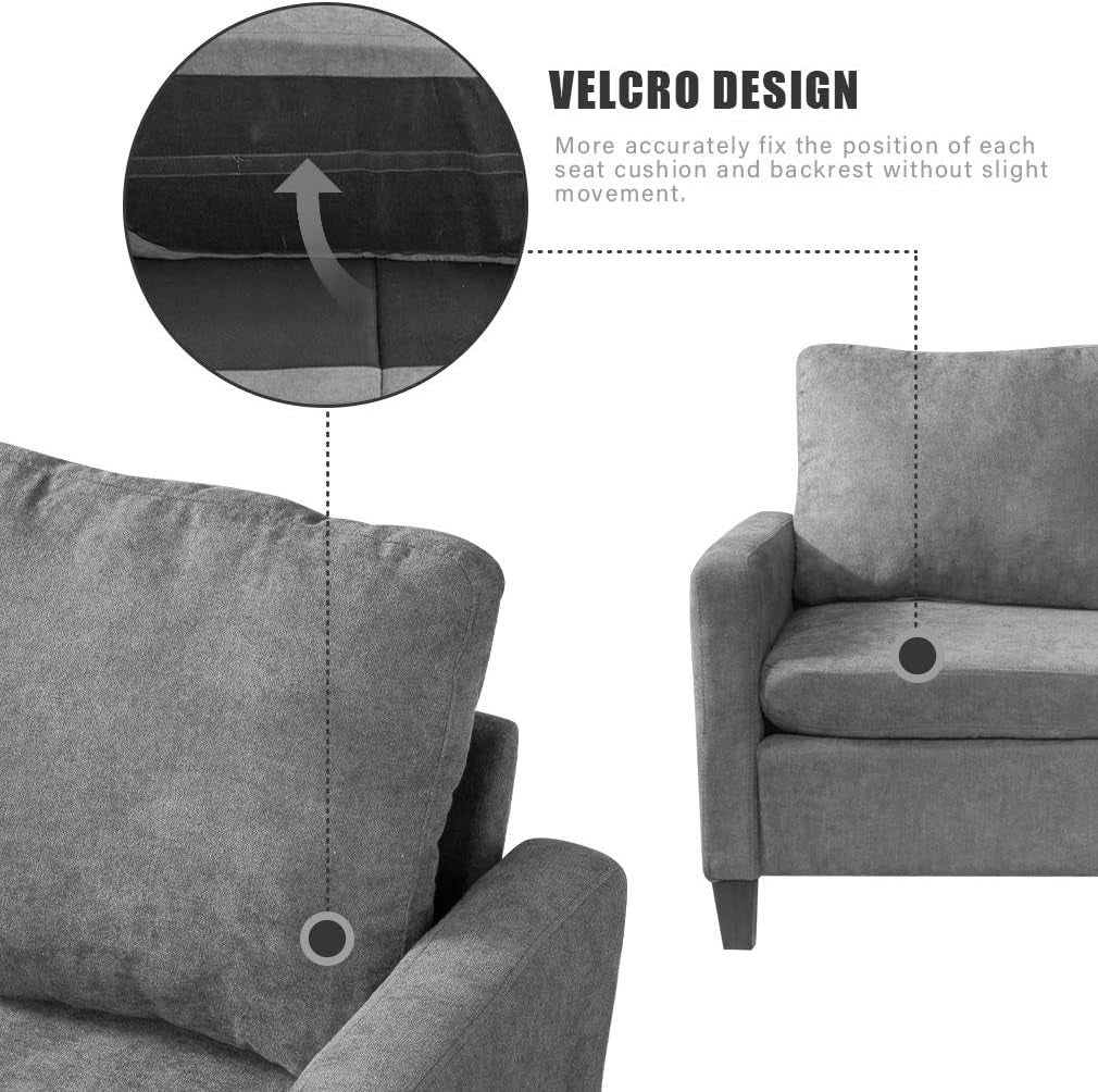 Sofa Sectional Sofa Futon Sofa for Living Room Modern Sofa Couches and Sofas Corner Sofa Furniture Set Sofa Set (Grey)