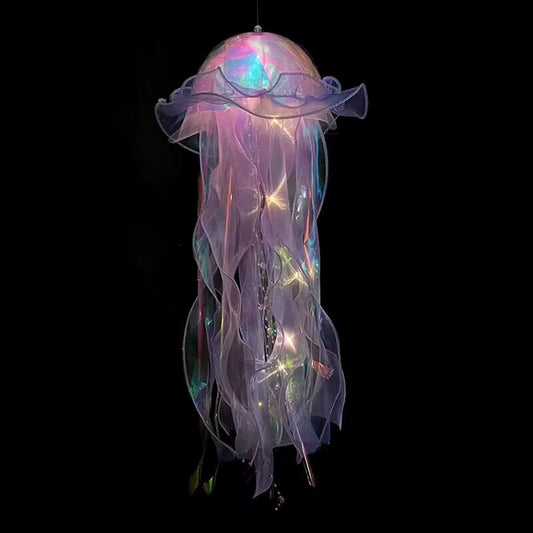 Jellyfish Lamp Jellyfish Atmosphere Night Light Button Battery Hanging Ceiling Lantern Creative Jellyfish Lantern Photo Props